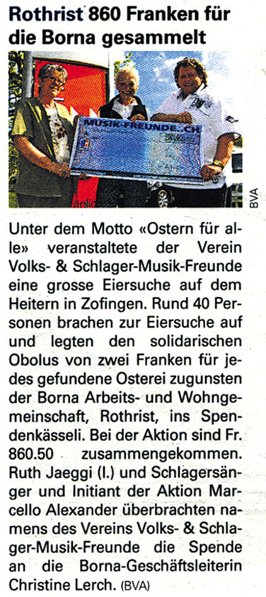 Zofinger Tagblatt 29.04.2014